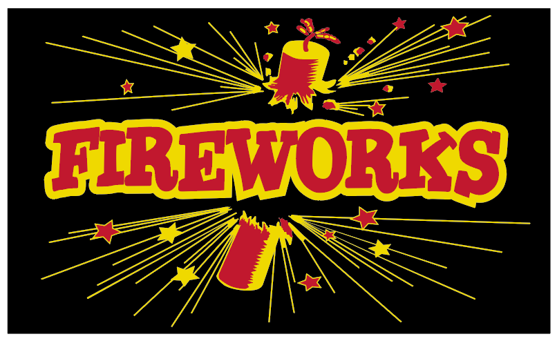 Flags 3’ x 5’ - Fireworks Black and Yellow Burst