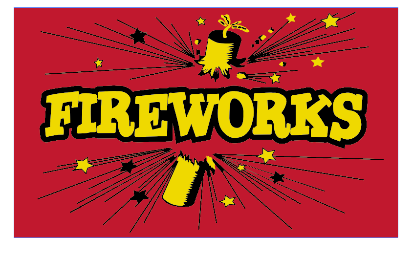 Flags 3’ x 5’ - Fireworks Red & Yellow Burst