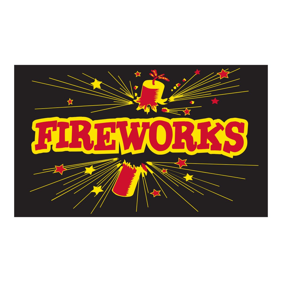 Flags 3’ x 5’ - Fireworks Black and Yellow Burst