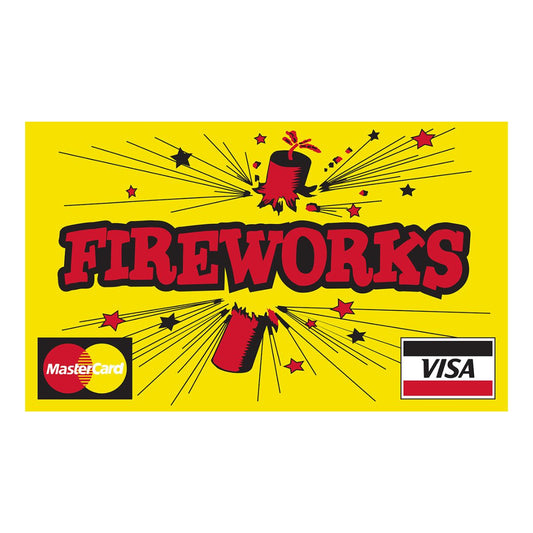 Flags 3’ x 5’ - Fireworks Yellow & Red Credit Card