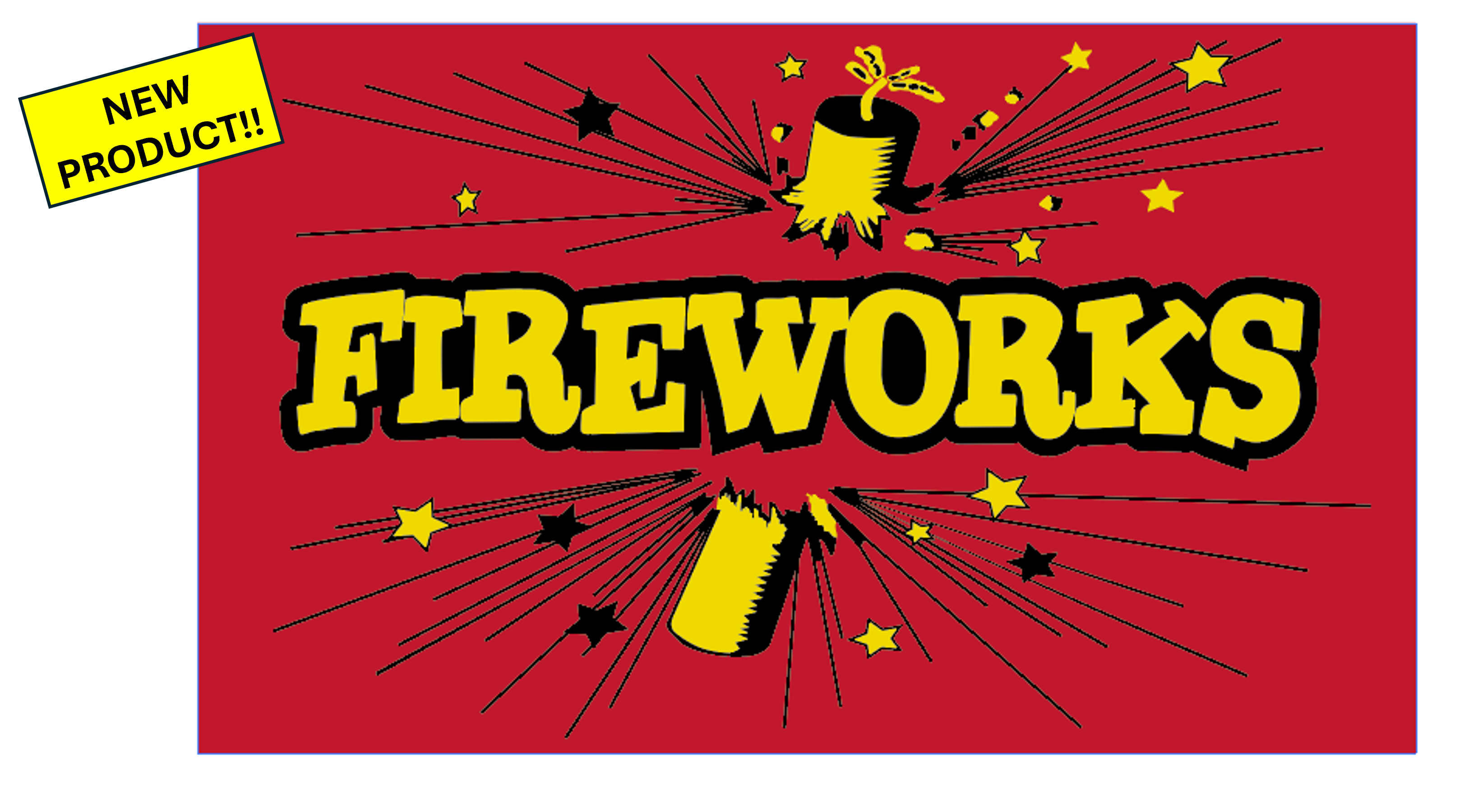 Flags 3’ x 5’ - Fireworks Red & Yellow Burst