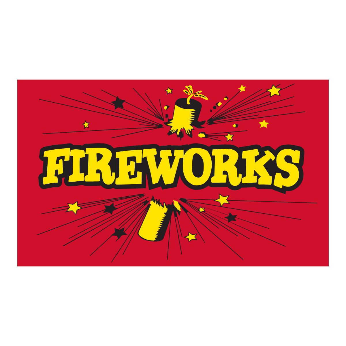 Flags 3’ x 5’ - Fireworks Red & Yellow Burst