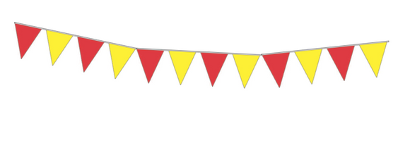 Pennant Streamers Red & Yellow 
