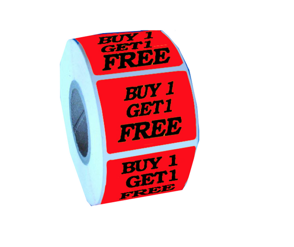 Buy One Get One Free Labels