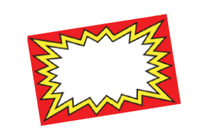 Pricing Cards - Blank Red (100 Pk)