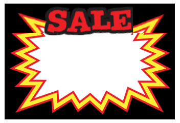 Pricing Cards - Sale Black (100 Pk)