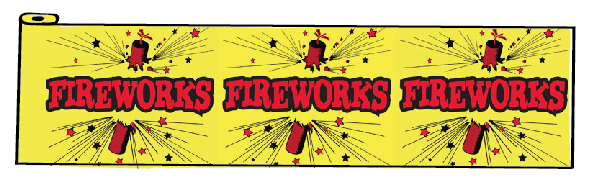Fireworks Table Bunting