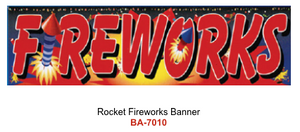 Rocket Fireworks Banner