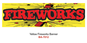 Yellow Fireworks Banner