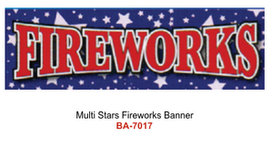 Multi Stars Fireworks Banner