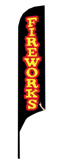 Fireworks Black Premium. Flag Only $27.99 (Flag with Pole Set $74.99)