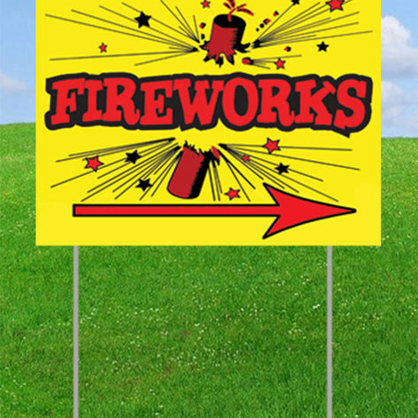 Fireworks Side Arrow (printed on both sides) 10-PACK